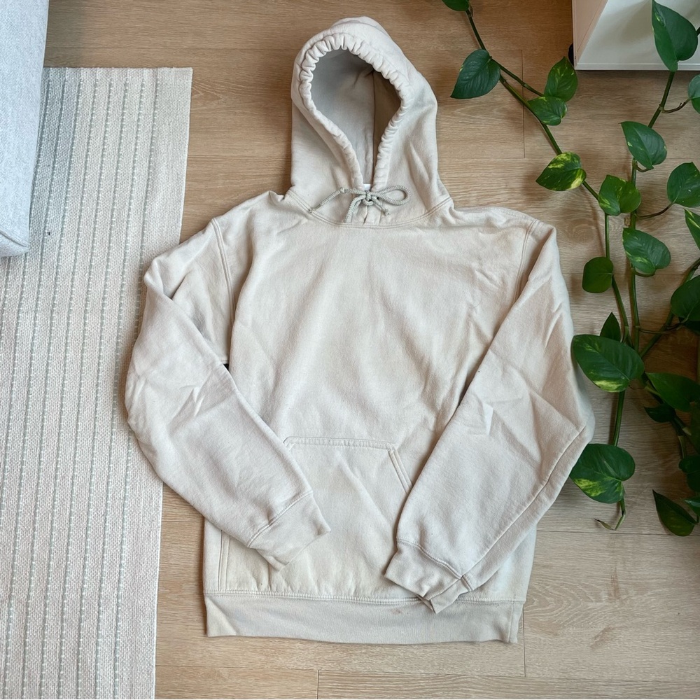 Cream hoodie sweatshirt